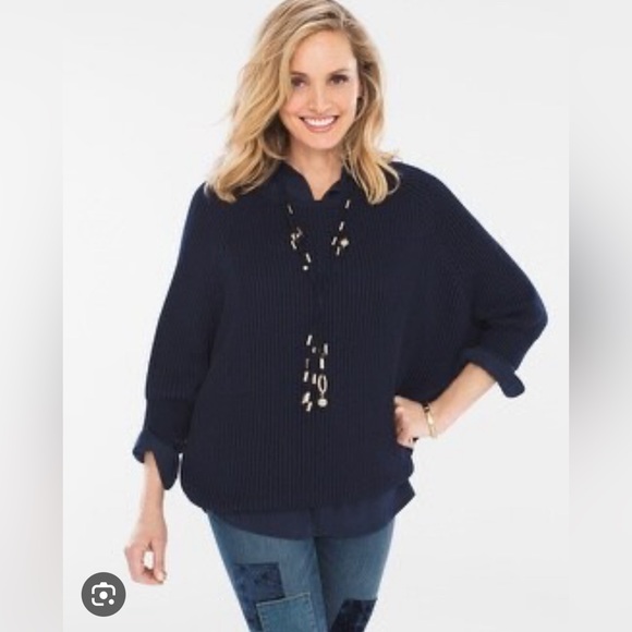 Chico's Sweaters - NWT Chico’s Rib Knit Dawn Pullover‎ Size 2 (12-14)